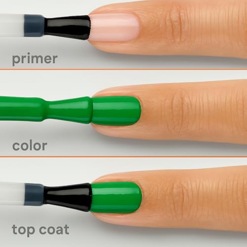 Sally Hansen Miracle Gel Salon Quality Nail Polish | Gel-Like Formula, Two-Step System, No UV Light Needed, Long Lasting | Opaque, Glossy | 676 Jealous Boyfriend | Dark Green Nail Polish