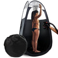 Large Spray Tan Tent ? Deluxe Pop Up Tent Portable Tanning Booth with Carry Case ? Clear Window for Perfect Spray Tanning ? Easy Clean for Home & Salon