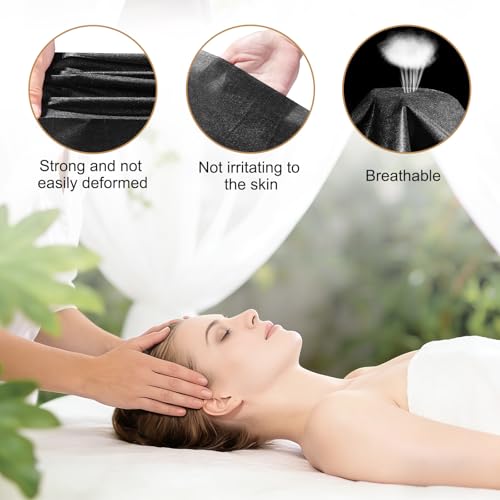 Disposable Waterproof Bed Sheets 31x71in Black 50pcs for Massage & Spa