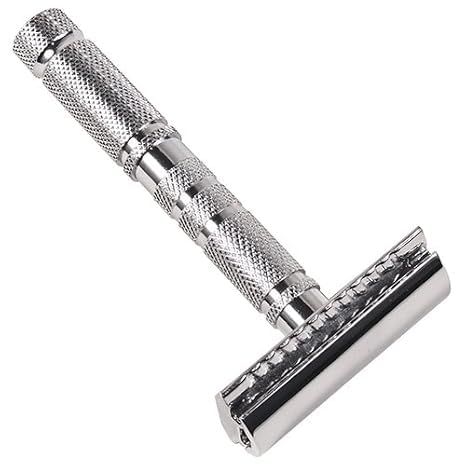 Travel Safety Razor - Compact Double Edge Safety Razor with Leather Case