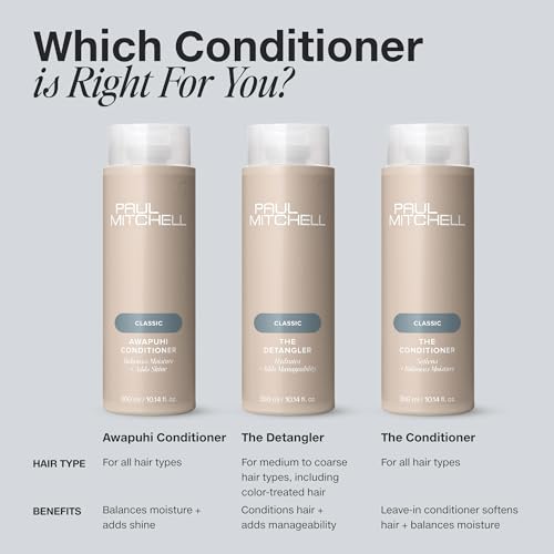 Paul Mitchell The Detangler Conditioner 33.8 Fl Oz - Hydrates & Adds Manageability for Medium to Coarse Color-Treated Hair