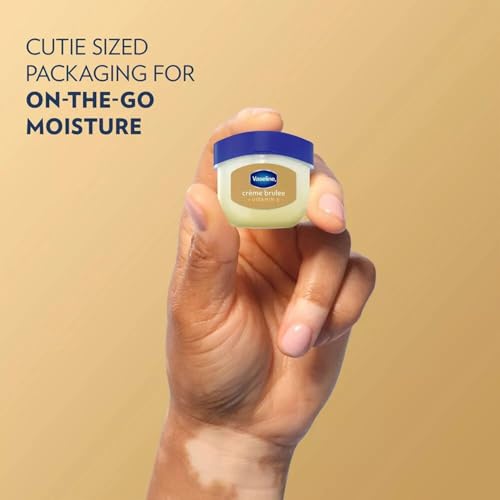 Vaseline Lip Therapy Creme Brulee Mini 12-Pack - Moisturizing Lip Balm for Soft, Healthy Lips