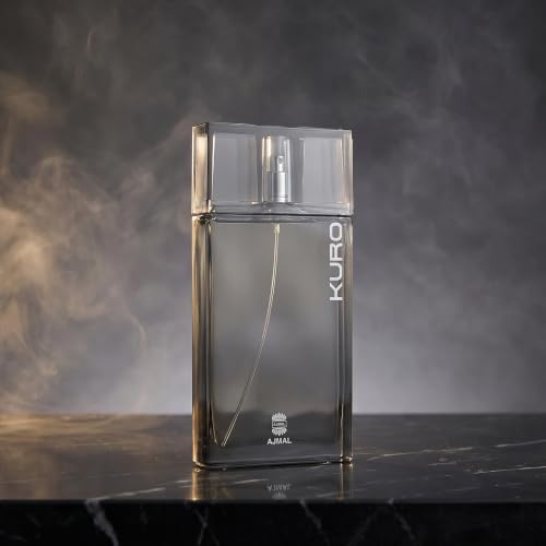 Ajmal Kuro Eau de Parfum for Men - Aromatic Spicy Woody Scent 3 oz