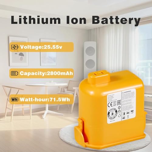 2 Pack Replacement Battery for LG CordZero A9 Vacuum - Longer Runtime