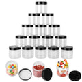 30 Packs 14 oz Transparent Plastic Jars with Black Lids - Cosmetic & Kitchen Storage Variation of THIS listing