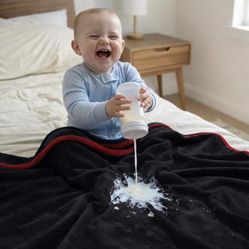 Velvet Red Queen Waterproof Blanket – Stain-Proof Spill-Proof Flannel Bed & Couch Protector