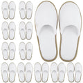 BERGMAN KELLY - Spa Slippers - Disposable Indoor House Slippers - Closed Toe House Shoes for Men & Women - Value Pack Hotel Indoor Shoes for Guests - Washable & Reusable for Travel & Wedding