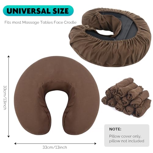 SINLAND Reusable Microfiber Massage Face Rest Covers Extra Soft & Heavy Face Cradle Covers Cozies Fitted Suitable for Massage Tables and Chairs