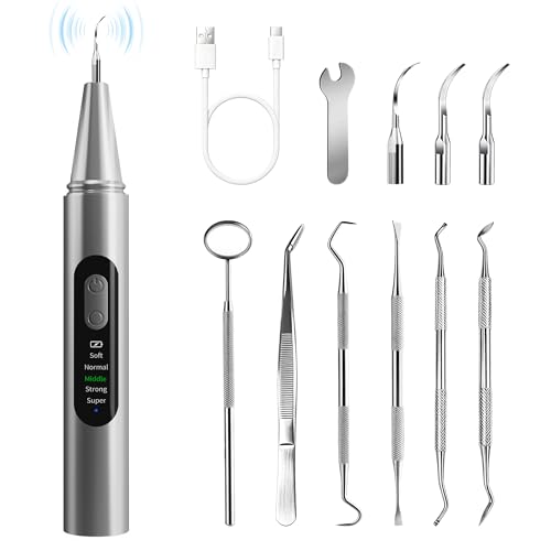 Electric Teeth Plaque Remover Kit with LED Light & 5 Modes - Tartar & Dental Cleaning Tool