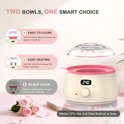 KeShi Waxing Kit for Women and Men with Silky Cream - Full Body Hair Removal Set