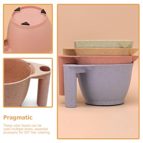 Pink Hair Dye Mixing Bowl Set 17x9cm - Reusable Salon & Home Coloring Tools, 2 Pack