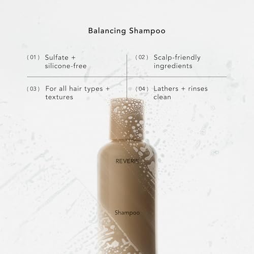 Reverie Balancing Shampoo Full Size 8 fl oz - Sulfate & Silicone-Free, Color Safe, Vegan Hair Care