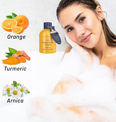 Turmeric Orange Arnica Bubble Bath Foam - Moisturizing Stress Relief Spa Gift for Women