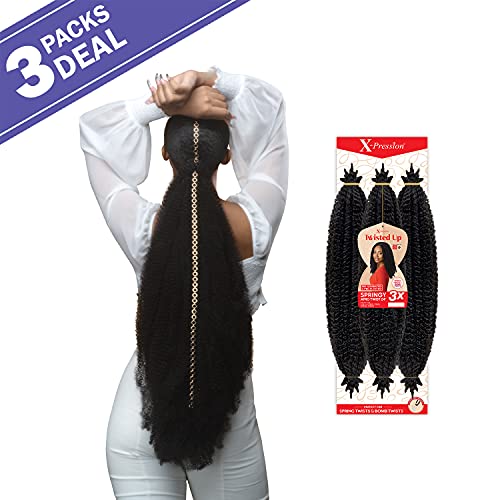 Outre X-Pression Twisted Up 3X Afro Twist Crochet Hair 24 Inches – 3 Pack