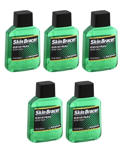 Skin Bracer Original After Shave Lotion - Cooling, Masculine Scent, 7oz x 5 Bottles