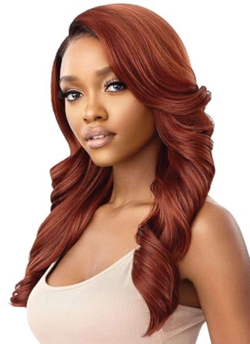 Outre Synthetic Melted Hairline HD Lace Front Wig - BEGONIA DR4/BL GOLDEN HONEY