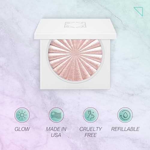Highlighter Powder Pillow Talk 0.24oz Liquid-to-Baked Glow Makeup