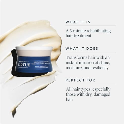 Virtue Restorative Hair Mask for Damaged Hair with Keratin & Baobab Oil - 1.7 Fl Oz