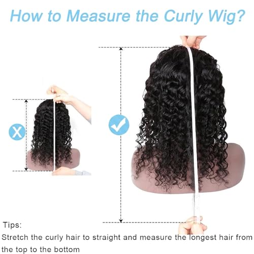 Deep Wave Headband Wig 18 Inch Human Hair Curly No Lace Glueless for Black Women - Natural Color