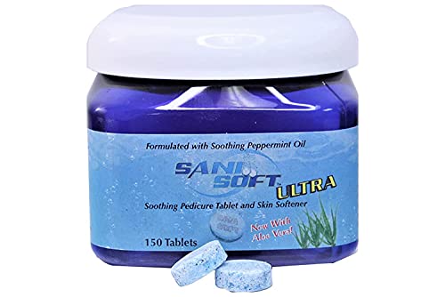 Peppermint & Aloe Vera Pedicure Soak Tablets - Soothing Foot Care, 150 Tabs