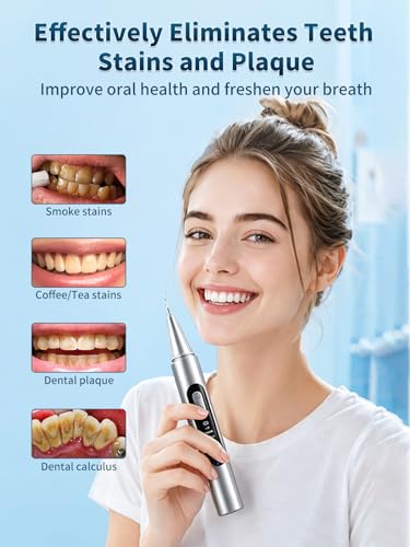 Electric Teeth Plaque Remover Kit with LED Light & 5 Modes - Tartar & Dental Cleaning Tool