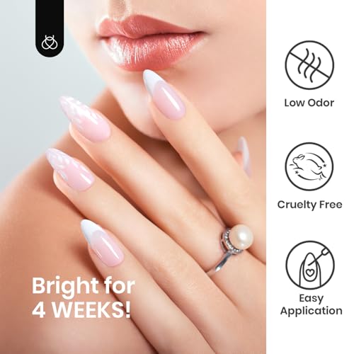 beetles Gel Polish Swirl Nail Art White Gel Liner Nail Polish 1 pcs 7ml Classic White Color Nails Art Paint for Thin French Tip Line Soak off Uv Lamp Manicure Salon