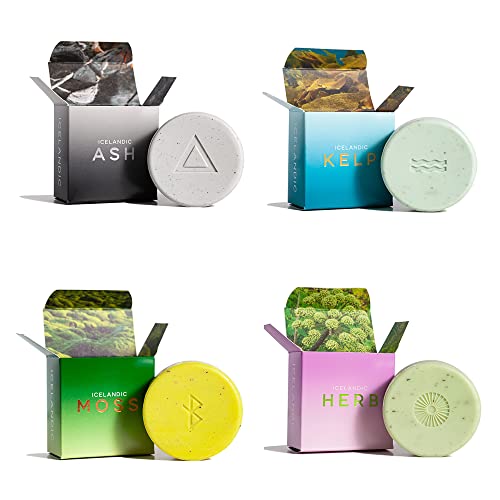 Kalastyle Iceland Soap 4 Pack - Volcanic Ash, Herb, Moss & Kelp Natural Bar Soaps