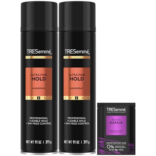 TRESemm? Hairspray, Ultra Fine Hold 2-Pack + Keratin Repair Mask ? Moisturizing, Anti-Frizz Hair Products