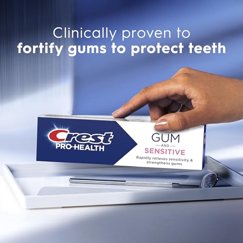 Crest Sensitive & Gum Toothpaste 4.8 oz Pack of 3 - Relieves Sensitivity, Strengthens Gums, Anticavity