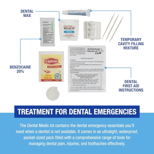 Travel Dental Emergency Kit with Cavity Fill, Soothing Gels & Instructions