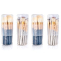 OCHEAL Clear 4-Pack Makeup Brush Holders Travel Case with Adjustable Height & Dual Compartments