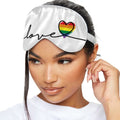 SMUG Satin Sleep Mask - Travel, Night Shift, Sleeping Eye Mask for Women & Men - Soft to Nourish Skin, & Reduce Dark Circles - Deep Dream Sleep Aid Eye Cover to Block Out Light - Pride Love