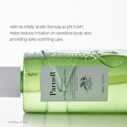 Parnell Cicamanu pH Balanced Body Wash for Sensitive Skin & Back Acne, 13.5 Fl Oz