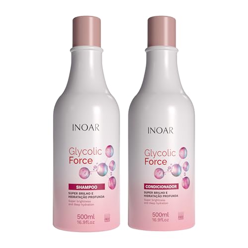 Glycolic Acid Hair Shampoo & Conditioner Set for Deep Cleansing & Hydration