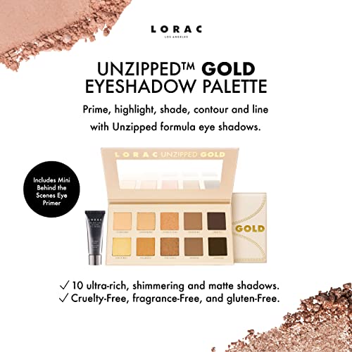 Unzipped Eyeshadow Palette - Gold Edition with Matte and Glitter Shades