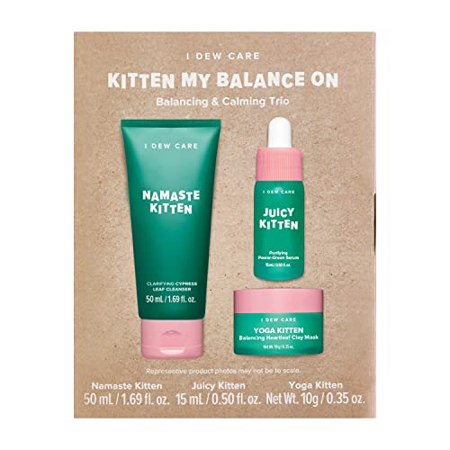 I Dew Care Skincare Set - Kitten My Balance On + Moisturizer Face Cream - Chill Kitten, 1.69 Fl Oz Bundle