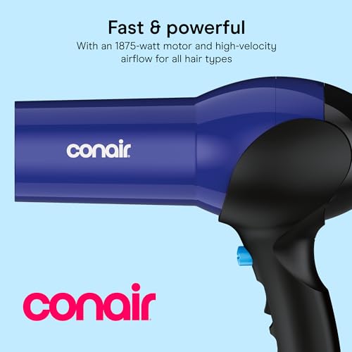 Lightweight 1875W Hair Dryer with Diffuser & Concentrator Set - 3 Piece