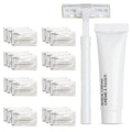 Travel Shave Kit with Razor & Moisturizing Cream - Frosted Sachet, 24 Pack