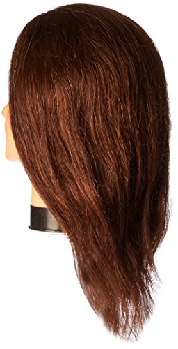 Debra Manikin Head for Hair Styling Practice - 17-19 Inch Brown Human Hair