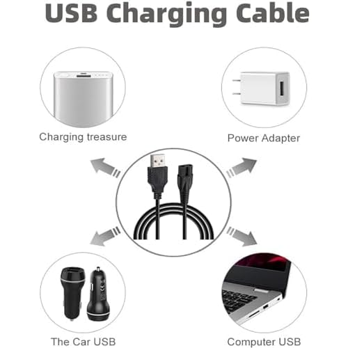 for Kurener Shaver Charger Charging Cord Compatible with Kurener Electric Shaver Razor for Men Charger Cord