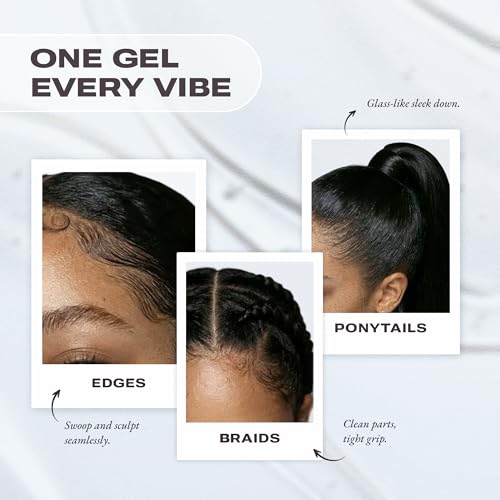 Seraya BraidSculpt Non-Flaking Braiding Gel - Extra Hold Edge Control, Rosemary Mint, 16.9 oz - Pack of 1