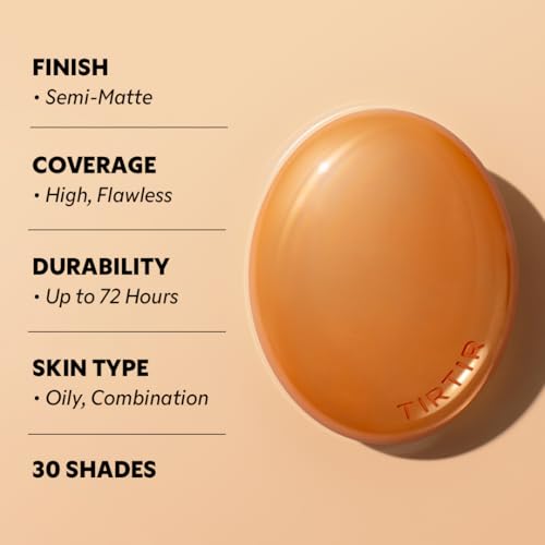 TIRTIR Mask Fit Ai Filter Cushion Foundation | AI-Like Semi-Matte Finish - Up to 72-Hour Medium to Full Coverage Korean BB Cushion Make up Beauty, #23N Sand, 0.63 Fl Oz (Pack of 2)