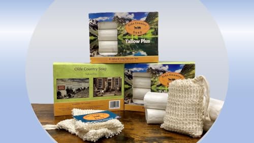 Natural Unscented Soap Gift Set with Soap Bag - 8 Bars, 5oz Each