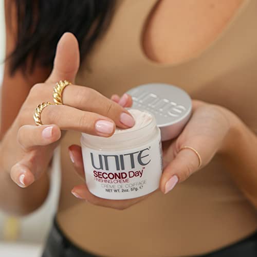 UNITE Hair ? SECOND Day ? Weightless Finishing Cream for Effortless, Lived-In Texture & Frizz Control ? UV & Thermal Protection ? 2 Oz