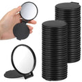 80 Pcs Mini Compact Mirrors Bulk, Portable Black Round Folding Makeup Mirror Set for Purse Travel Women Daily Use