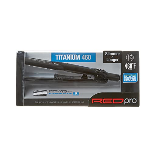 Pro Titanium Flat Iron 1.5 Inch Hair Straightener for Silk Press & Frizz Control