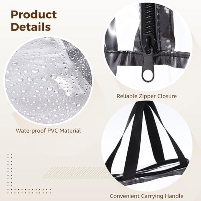 9PCS PVC Organizer Bags, Clear Waterproof Toiletry Organizer Bag with Zipper and Handle, Storage Bags for Building Blocks, Puzzle and Handmade Accessories (9PCS)