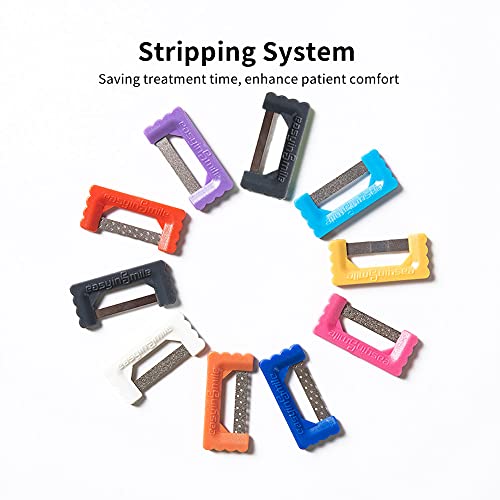 Easyinsmile Dental IPR Strip System 10PCS Orthodontic Enamel Reduction Kit B/Multi-Color