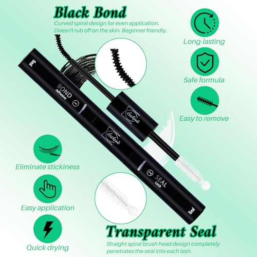 Lash Clusters Kit Wispy Eyelash Clusters Kit Cat Eye Lashes Clusters Kit Cluster Eyelash Extensions Pesta?as Postizas Naturales Lash Extension Kit+Lash Bond and Seal,Remover,Tweezers(4 Boxes Kit-1)