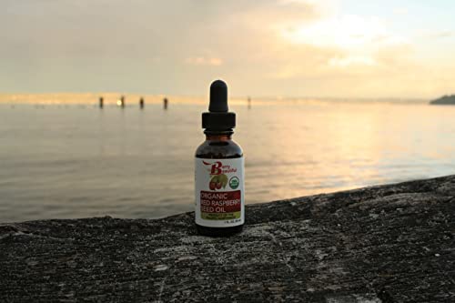 Berry Beautiful Organic Red Raspberry Seed Oil - 1 Fl Oz, Cold-Pressed Skin & Hair Moisturizer